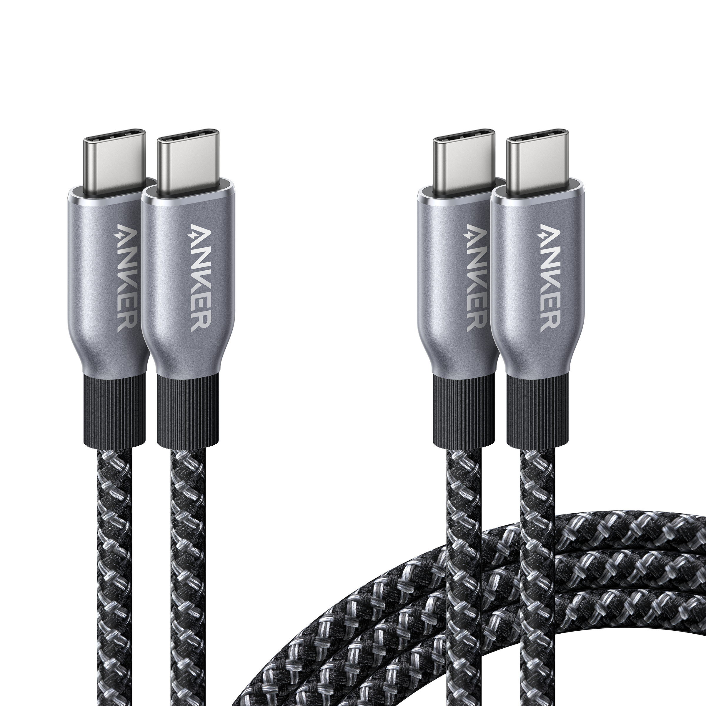 Anker Prime USB-C to USB-C Cable (240W, Upcycled-Braided, 2-Pack) R3 3 ft × 6 ft