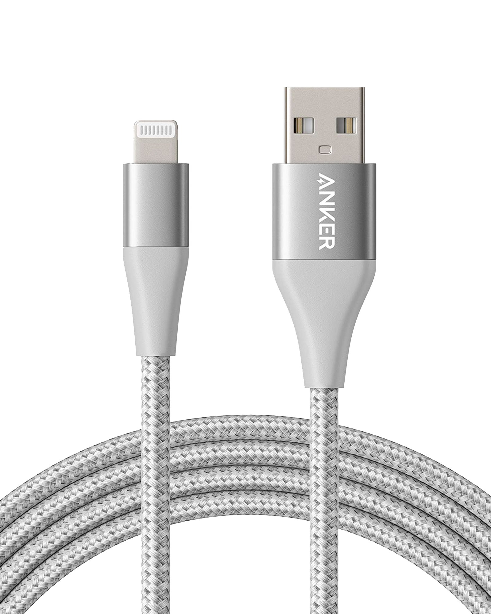 Anker 551 USB-A to Lightning Cable (3 ft / 6 ft / 10 ft) X2 Silver / 6ft
