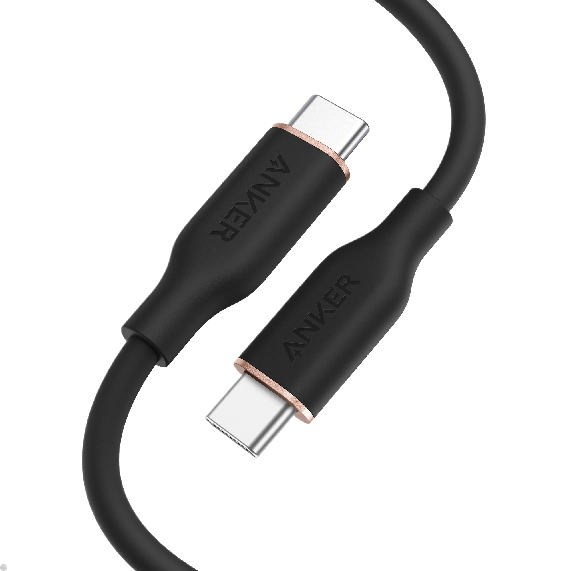 Anker 643 USB-C to USB-C Cable (Flow, Silicone) V8 3ft / 240W / Midnight Black