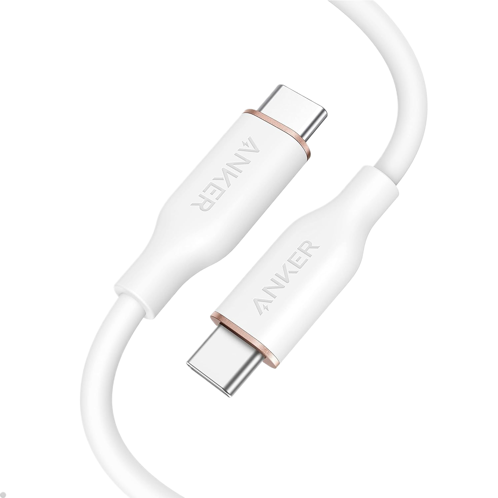 Anker 643 USB-C to USB-C Cable (Flow, Silicone) V8 3ft / 240W / Cloud White