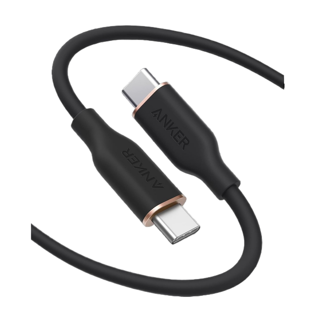 Anker 715 Charger (Nano II 65W) and USB-C to USB-C Cable (Flow, Silicone, 3 ft)