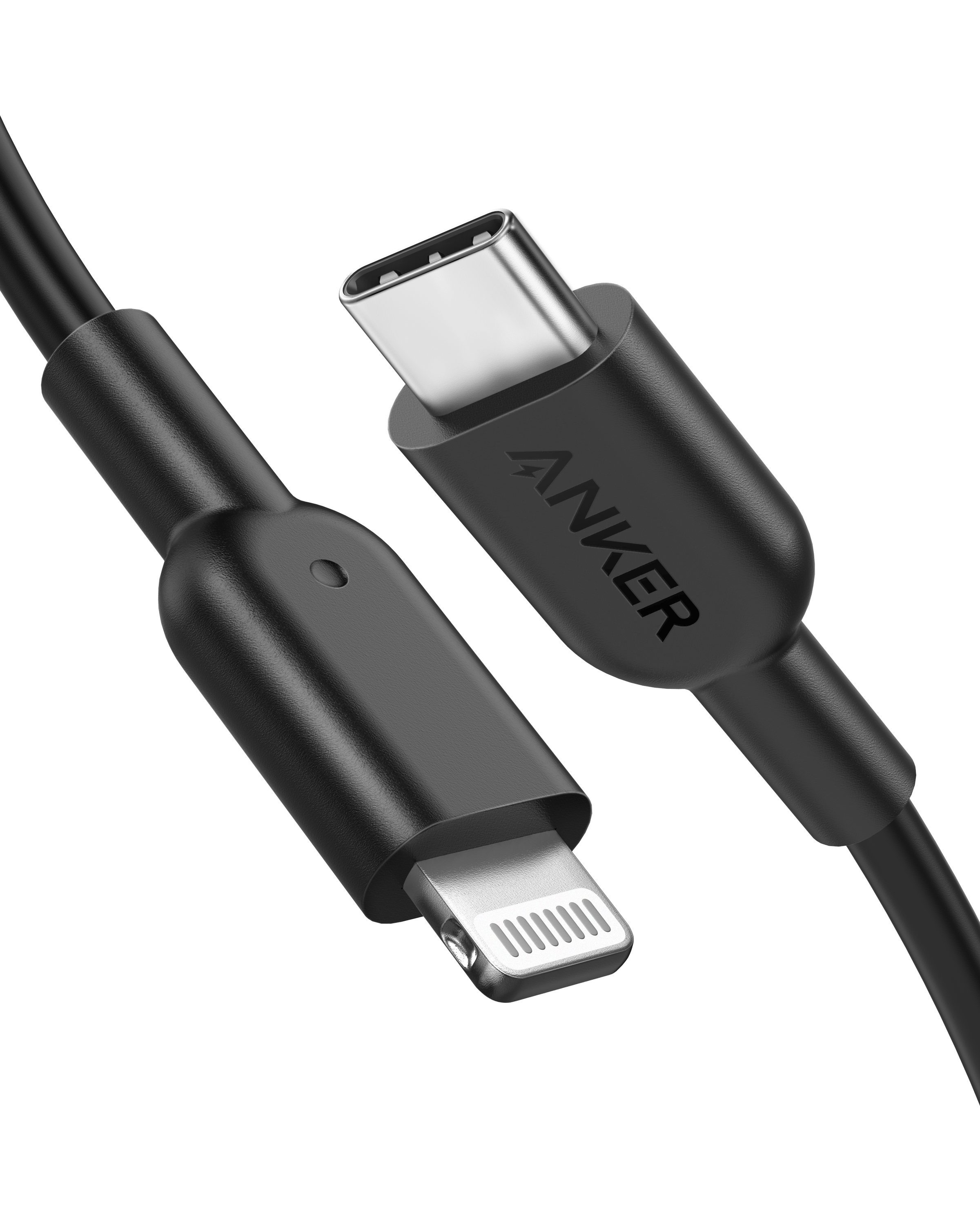 Anker 321 USB-C to Lightning Cable (3 ft / 6 ft / 10 ft) Q5 Black / 3ft