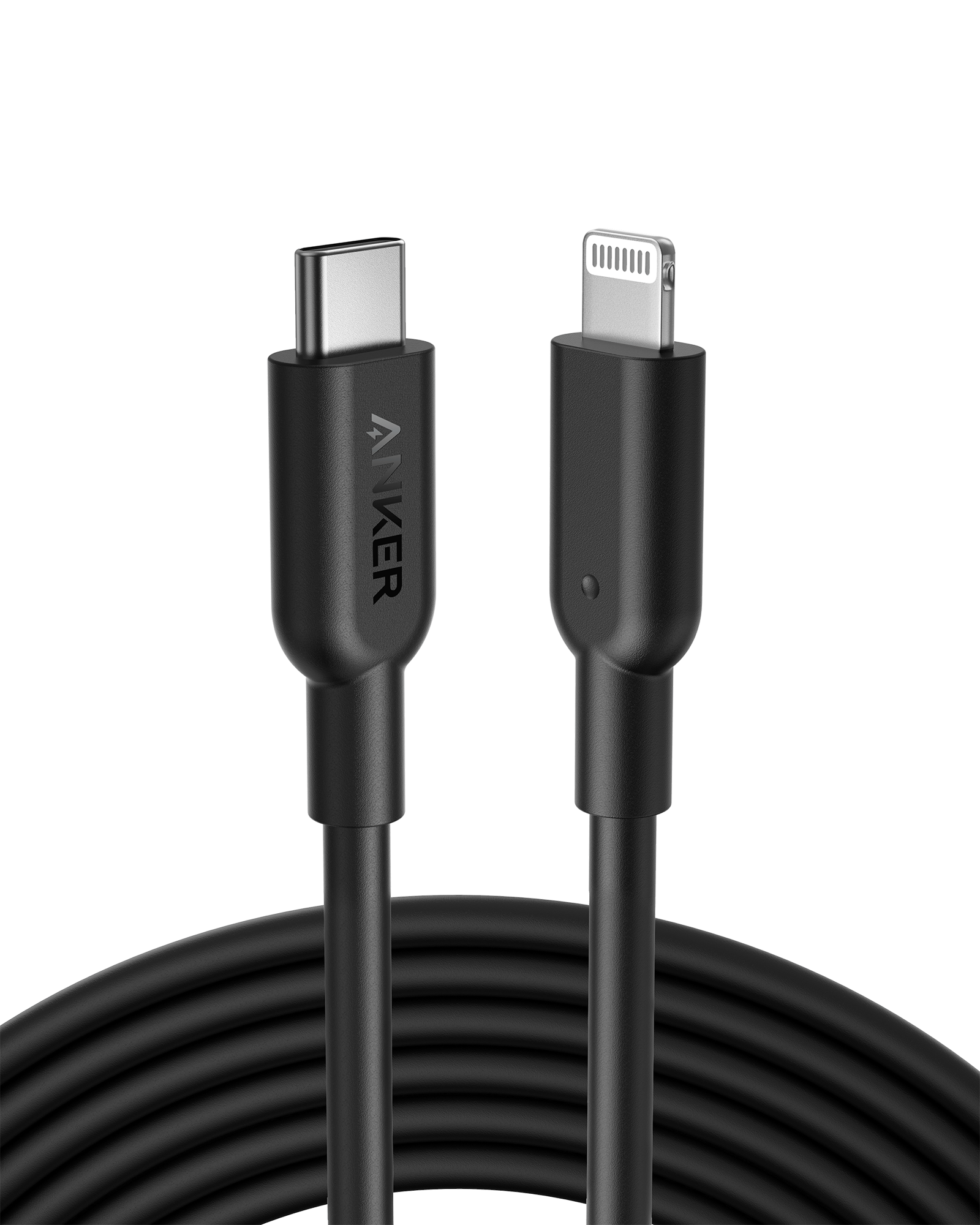 Anker 321 USB-C to Lightning Cable (3 ft / 6 ft / 10 ft) Q5 Black / 10ft