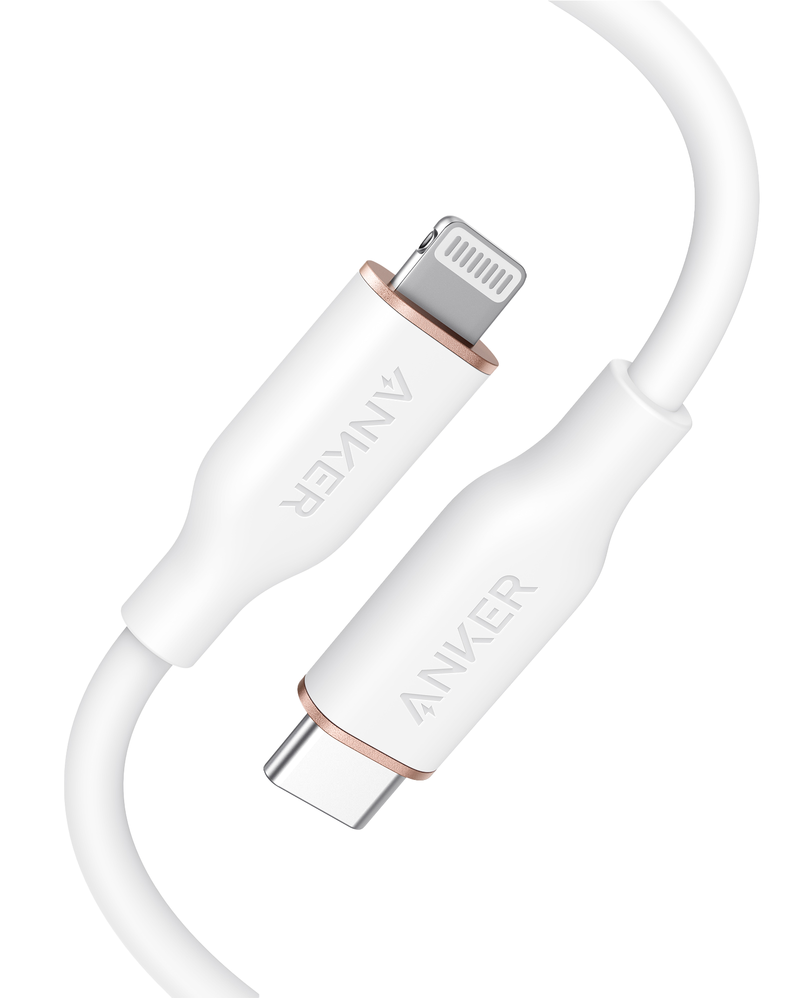 Anker white cable with Type-C for charging and syncing