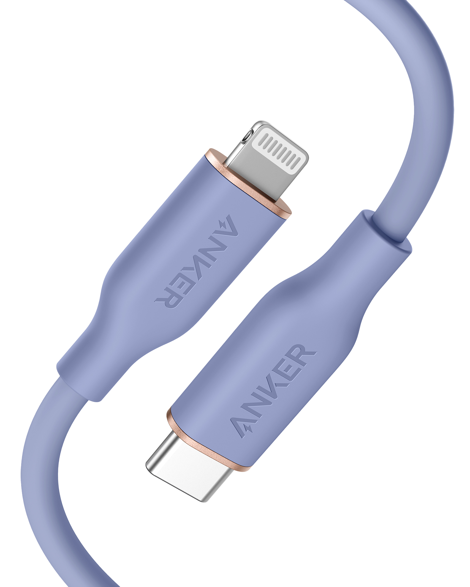 Anker 641 USB-C to Lightning Cable (Flow, Silicone) A4 3ft / Lavender Grey