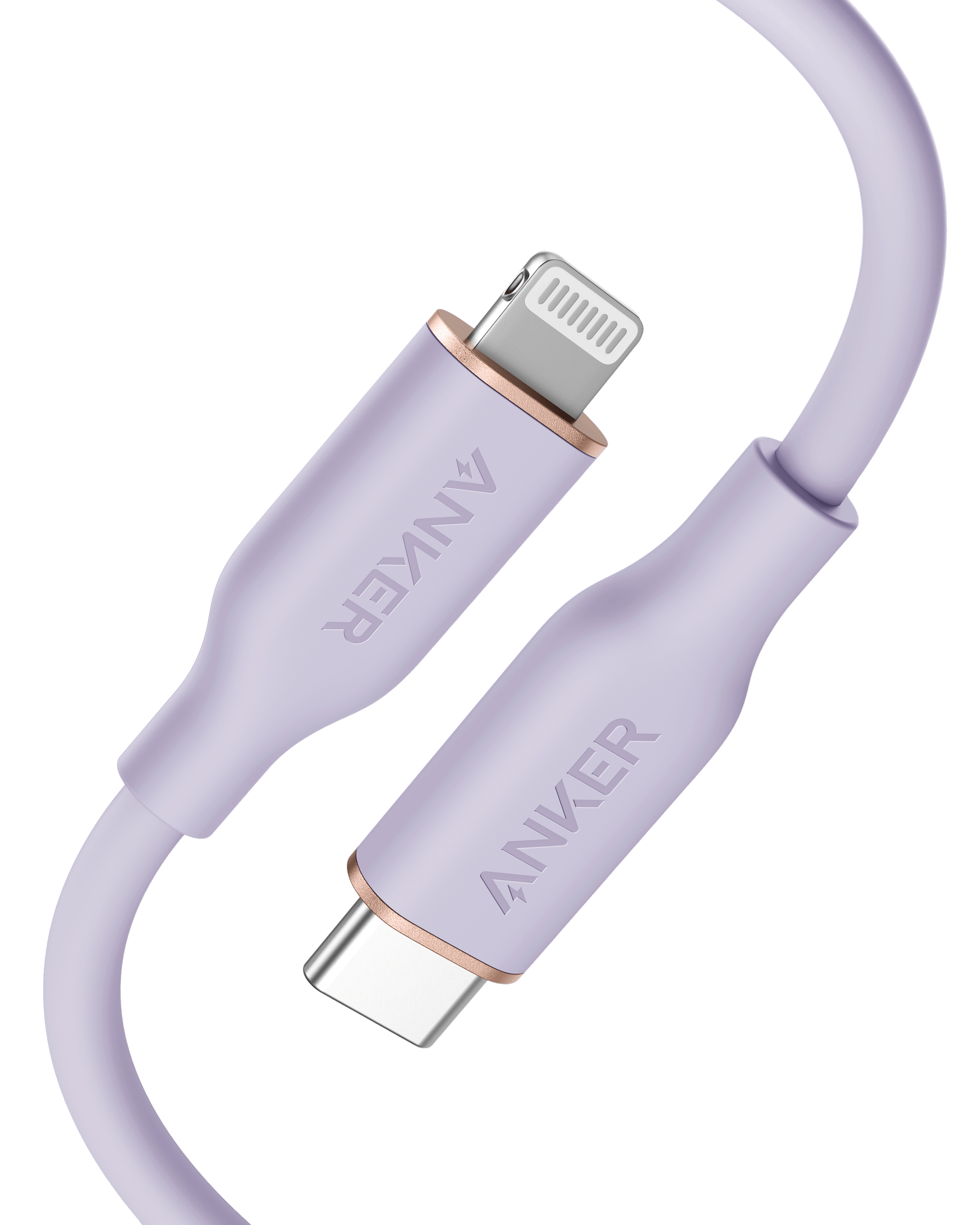 Anker 641 USB-C to Lightning Cable (Flow, Silicone) A4 3ft / Lilac Purple