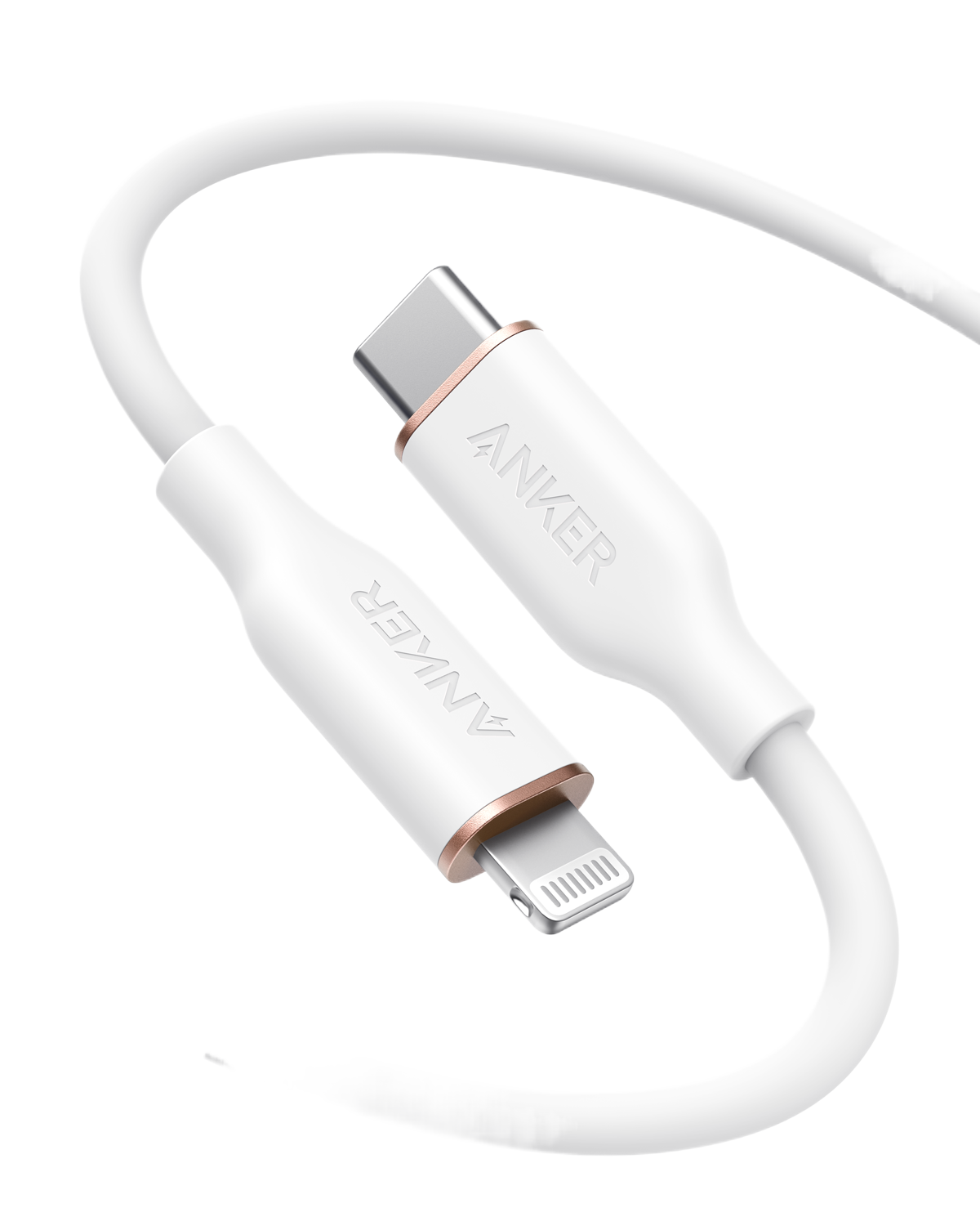 Anker 641 USB-C to Lightning Cable (Flow, 3 ft Silicone) Z3 6ft / Cloud White