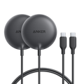 Anker round wireless charger with two Type-C cables for fast charging