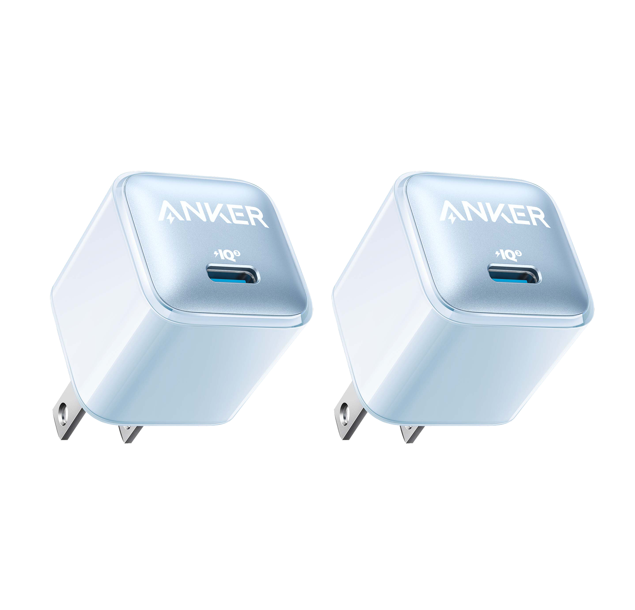 Anker Nano Pro Charger (20W) 2-Pack F9 Glacier Blue