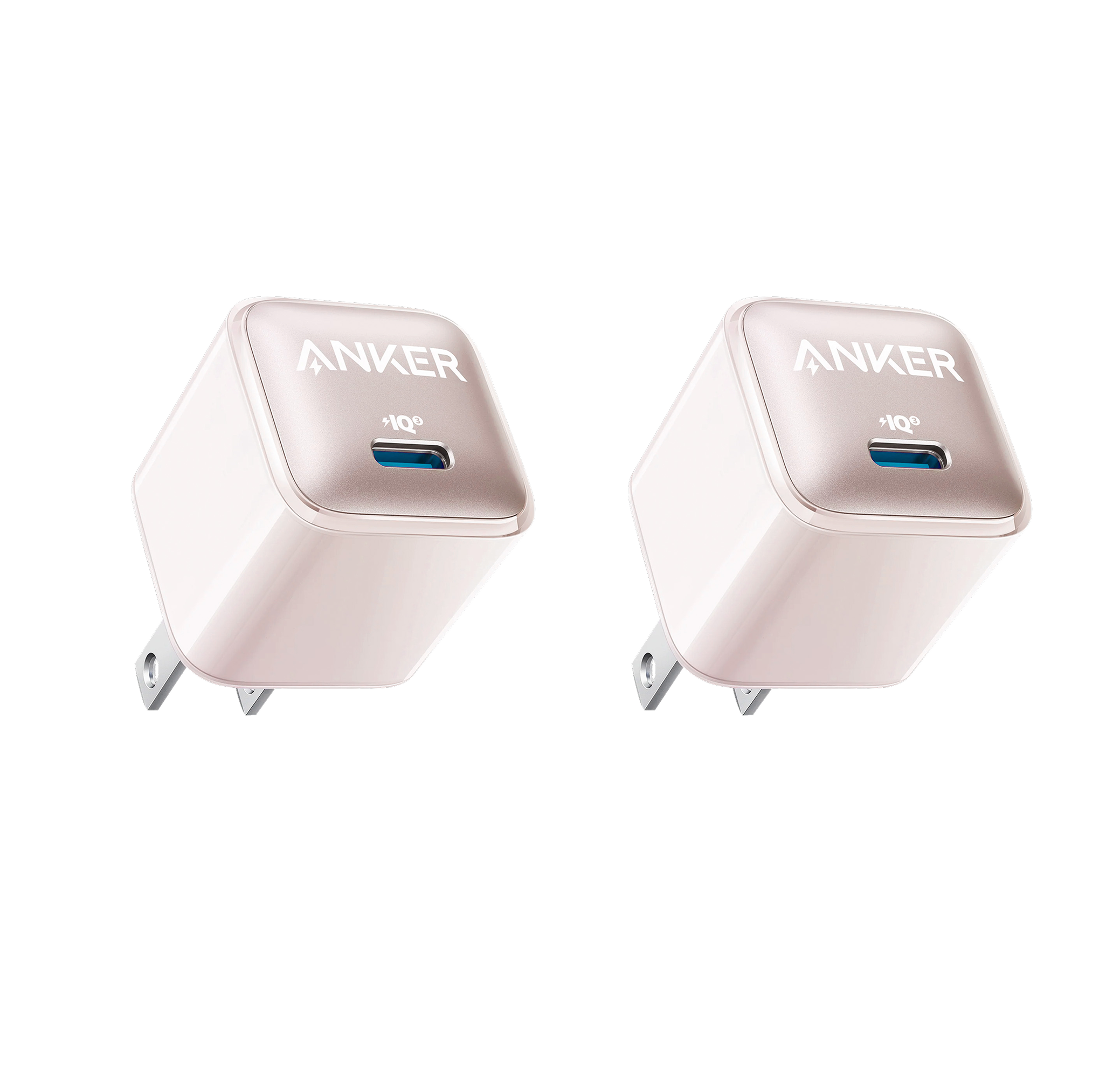 Anker Nano Pro Charger (20W) 2-Pack F9 Powder Pink