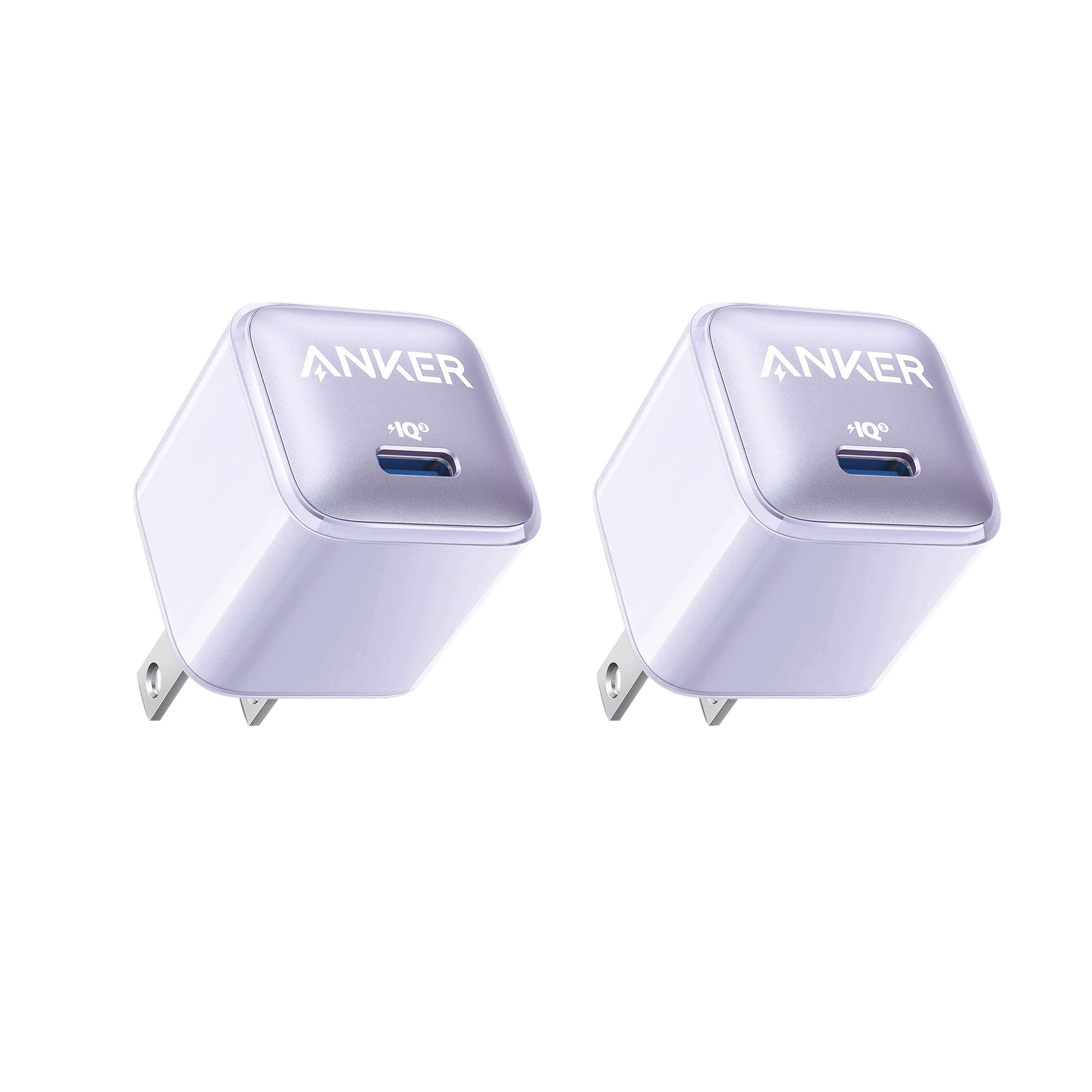 Anker Nano Pro Charger (20W) 2-Pack F9 Cool Lavender